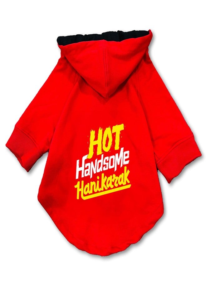PawsIndia Dog Hoodie Full Sleeves Winter Dress/Jacket/Apparel/Clothes/Jackets for All Dog Sizes & Puppies for Stylish & Cozy Keeps Dogs Warm | Hot Handsome Hanikarak | Red | 2X-Large - Image 2